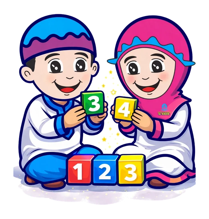 Anak-anak belajar mengenal angka